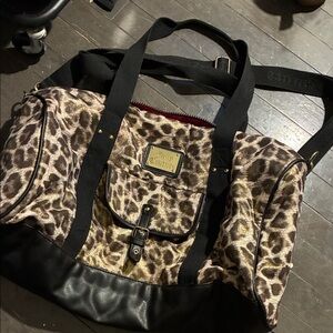 Juicy Couture Animal Print Tote with Black Trim